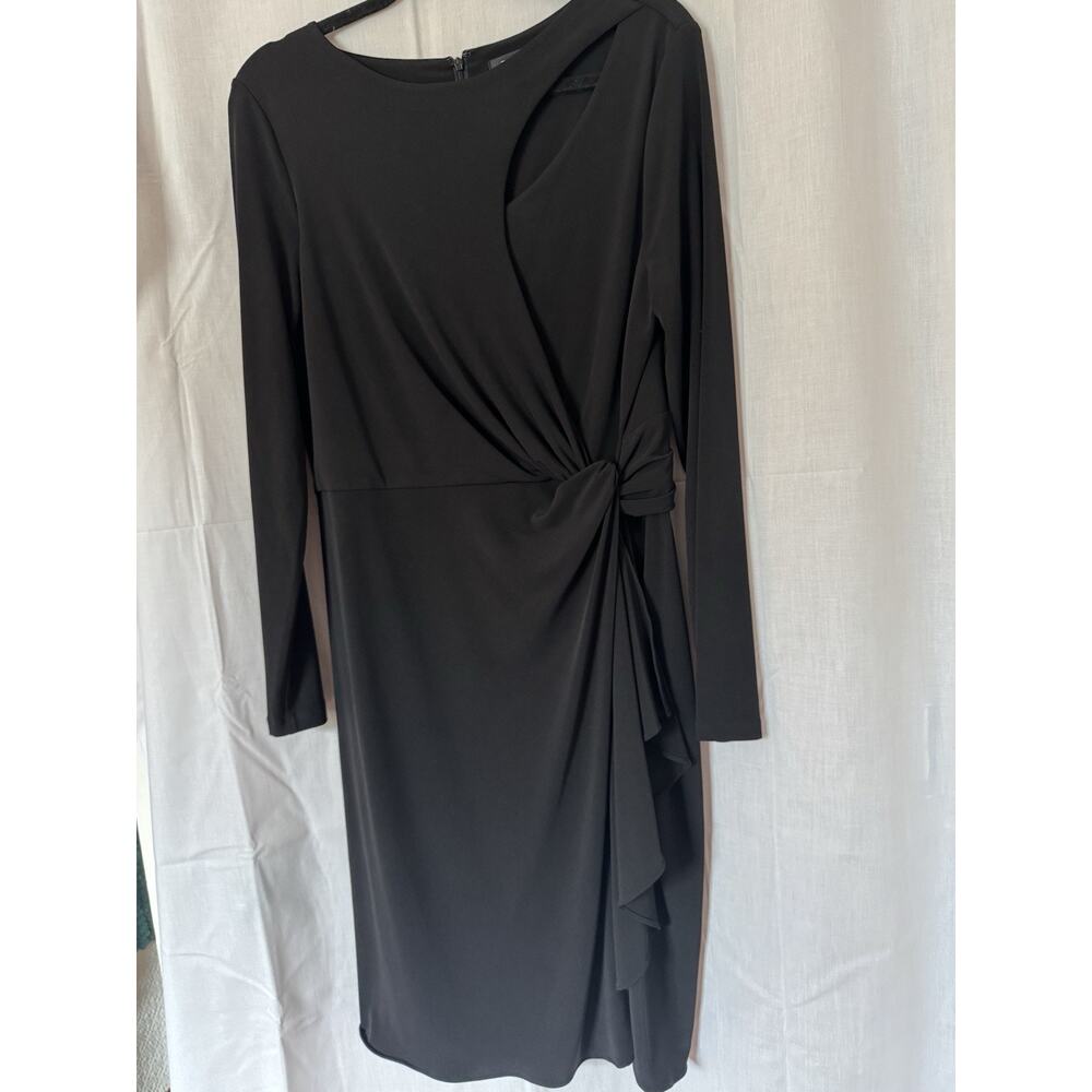 Black Tahari Cocktail Dress Size 14 - Picture 7 of 7